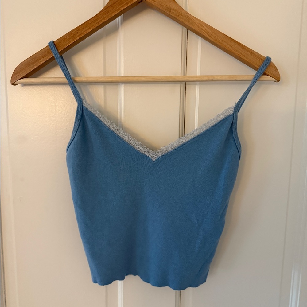 Brandy Melville Blue Lace Camisole Tank